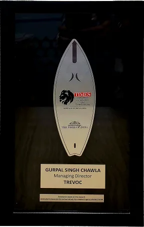 Gurpal Singh Chawla, MD, TREVOC, Honoured as a "Leader of Tomorrow" by Times Group