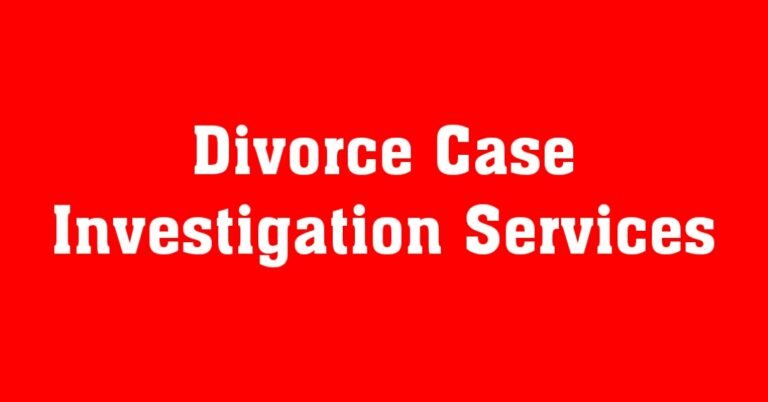 Divorce Case Investigation Services